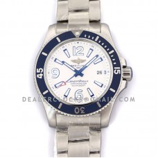 Superocean Automatic 44mm in White Dial on Blue Bezel Superocean Automatic 44mm in White Dial on Blue Bezel