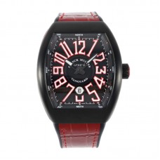 Vanguard Black Dial with Red Markers in PVD V 45 Vanguard Black Dial with Red Markers in PVD V 45