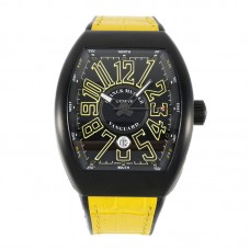 Vanguard Black Dial with Yellow Markers in PVD V 45 Vanguard Black Dial with Yellow Markers in PVD V 45