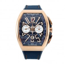 Vanguard V45 Chronograph Blue/White Dial with White Marker in Rose Gold on Leather Strap Vanguard V45 Chronograph Blue/White Dial with White Marker in Rose Gold on Leather Strap