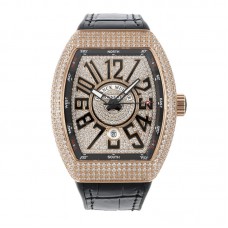 Vanguard V45 Diamond Paved Dial with Black Marker and Diamond Bezel in Rose Gold Vanguard V45 Diamond Paved Dial with Black Marker and Diamond Bezel in Rose Gold