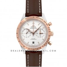 Speedmaster ’57 Co-Axial White Dial in Rose Gold/Steel on Brown Leather Strap Speedmaster ’57 Co-Axial White Dial in Rose Gold/Steel on Brown Leather Strap