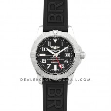 Avenger II GMT Black Dial in Steel on Rubber Strap Avenger II GMT Black Dial in Steel on Rubber Strap