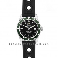 Superocean Heritage II B20 Automatic in Black Dial with Green Bezel on Rubber Strap Superocean Heritage II B20 Automatic in Black Dial with Green Bezel on Rubber Strap