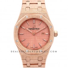 Lady Royal Oak 67650OR Rose Dial in Frosted Rose Gold Lady Royal Oak 67650OR Rose Dial in Frosted Rose Gold