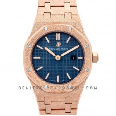 Lady Royal Oak 67650OR Blue Dial in Frosted Rose Gold Lady Royal Oak 67650OR Blue Dial in Frosted Rose Gold