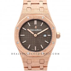 Lady Royal Oak 67650OR Brown Dial in Frosted Rose Gold Lady Royal Oak 67650OR Brown Dial in Frosted Rose Gold