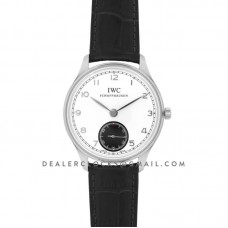 Portuguese Hand Wound Eight Days IW545405 White Dial in Steel Portuguese Hand Wound Eight Days IW545405 White Dial in Steel