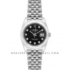 Datejust 36 116234 Black Dial with Diamond Markers