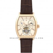 Malte Tourbillion Cream Dial in Rose Gold on Brown Leather Strap Malte Tourbillion Cream Dial in Rose Gold on Brown Leather Strap