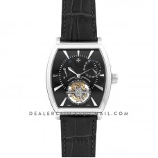 Malte Tourbillion Black Dial in Steel on Black Leather Strap Malte Tourbillion Black Dial in Steel on Black Leather Strap