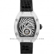 RM 051-02 Tourbillon Diamond Twister in White Gold on Black Strap RM 051-02 Tourbillon Diamond Twister in White Gold on Black Strap
