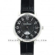Rendez-Vous Date Black Dial in Steel on Black Leather Strap Rendez-Vous Date Black Dial in Steel on Black Leather Strap