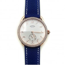 Arceau Petite Rose Gold with Diamond Bezel on Blue Epsom Leather Strap Arceau Petite Rose Gold with Diamond Bezel on Blue Epsom Leather Strap