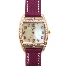Cape Cod Tonneau Rose Gold with Diamond Bezel on Violet Epsom Leather Strap Cape Cod Tonneau Rose Gold with Diamond Bezel on Violet Epsom Leather Strap