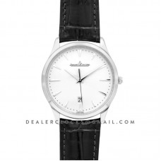 Master Ultra Thin Date 1288420 in Steel on Black Leather Strap Master Ultra Thin Date 1288420 in Steel on Black Leather Strap