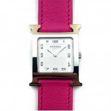 Heure H Steel on Pink Fjord Leather Strap Heure H Steel on Pink Fjord Leather Strap