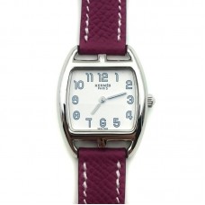 Cape Cod Tonneau Steel on Violet Epsom Leather Strap Cape Cod Tonneau Steel on Violet Epsom Leather Strap