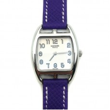Cape Cod Tonneau Steel on Purple Epsom Leather Strap Cape Cod Tonneau Steel on Purple Epsom Leather Strap