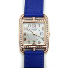 Cape Cod GM Quartz Rose Gold with Diamond Bezel on Blue Fjord Leather Strap Cape Cod GM Quartz Rose Gold with Diamond Bezel on Blue Fjord Leather Strap