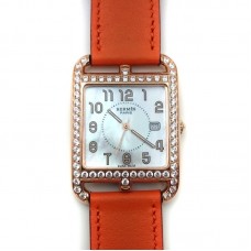 Cape Cod GM Quartz Rose Gold with Diamond Bezel on Orange Fjord Leather Strap Cape Cod GM Quartz Rose Gold with Diamond Bezel on Orange Fjord Leather Strap