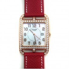 Cape Cod GM Quartz Rose Gold with Diamond Bezel on Red Epsom Leather Strap Cape Cod GM Quartz Rose Gold with Diamond Bezel on Red Epsom Leather Strap