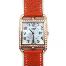 Cape Cod GM Quartz Rose Gold with Diamond Bezel on Orange Epsom Leather Strap Cape Cod GM Quartz Rose Gold with Diamond Bezel on Orange Epsom Leather Strap