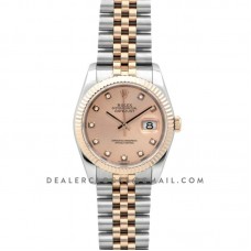 Datejust II 116333 Pink Dial in Rose Gold/Steel with Diamond Markers Datejust II 116333 Pink Dial in Rose Gold/Steel with Diamond Markers