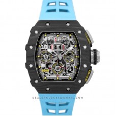 RM 011 Automatic Flyback Chronograph Carbon on Blue Rubber Strap RM 011 Automatic Flyback Chronograph Carbon on Blue Rubber Strap