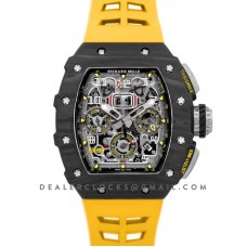 RM 011 Automatic Flyback Chronograph Carbon on Yellow Rubber Strap RM 011 Automatic Flyback Chronograph Carbon on Yellow Rubber Strap